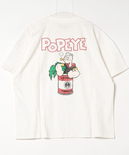 JOHN'S CLOSET(ジョンズクローゼット)の「【40I】POPYE Oversize Print Tee(Tシャツ/カットソー・メンズ・ホワイト系その他4/ホワイト系その他3/ミント/オレンジ/グリーン系その他3/ブルー系その他3/グレー系その他3/ブラック系その他3/グリーン・MEDIUM/X-LARGE/LARGE)」の12枚目の写真