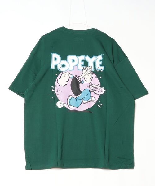 JOHN'S CLOSET(ジョンズクローゼット)の「【40I】POPYE Oversize Print Tee(Tシャツ/カットソー・メンズ・ホワイト系その他4/ホワイト系その他3/ミント/オレンジ/グリーン系その他3/ブルー系その他3/グレー系その他3/ブラック系その他3/グリーン・MEDIUM/X-LARGE/LARGE)」の10枚目の写真