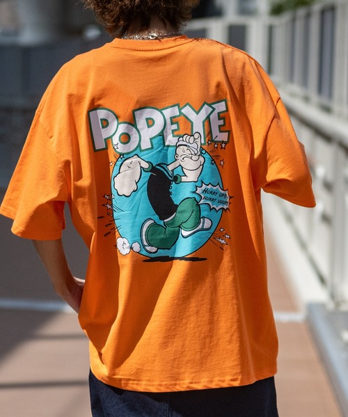 JOHN'S CLOSET(ジョンズクローゼット)の「【40I】POPYE Oversize Print Tee(Tシャツ/カットソー・メンズ・ホワイト系その他4/ホワイト系その他3/ミント/オレンジ/グリーン系その他3/ブルー系その他3/グレー系その他3/ブラック系その他3/グリーン・MEDIUM/X-LARGE/LARGE)」の9枚目の写真