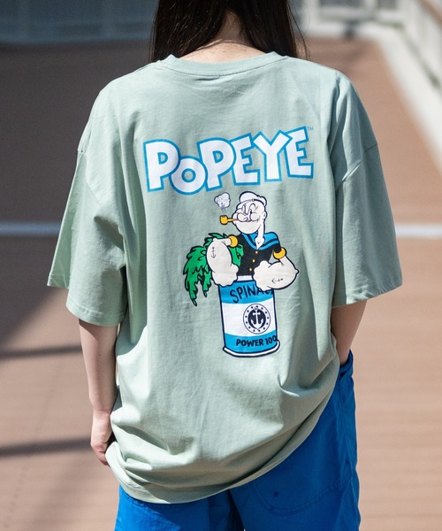 JOHN'S CLOSET(ジョンズクローゼット)の「【40I】POPYE Oversize Print Tee(Tシャツ/カットソー・メンズ・ホワイト系その他4/ホワイト系その他3/ミント/オレンジ/グリーン系その他3/ブルー系その他3/グレー系その他3/ブラック系その他3/グリーン・MEDIUM/X-LARGE/LARGE)」の6枚目の写真