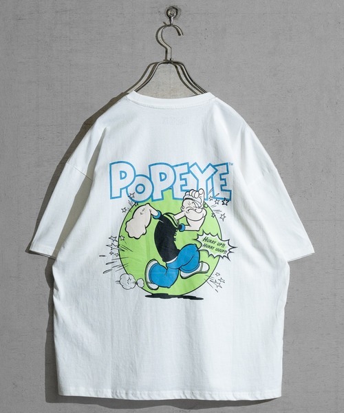 JOHN'S CLOSET(ジョンズクローゼット)の「【40I】POPYE Oversize Print Tee(Tシャツ/カットソー・メンズ・ホワイト系その他4/ホワイト系その他3/ミント/オレンジ/グリーン系その他3/ブルー系その他3/グレー系その他3/ブラック系その他3/グリーン・MEDIUM/X-LARGE/LARGE)」の20枚目の写真