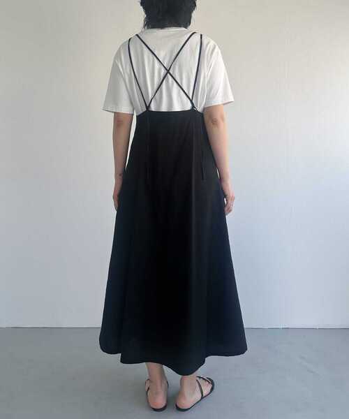FORK&SPOON（フォークアンドスプーン）の「FORK&SPOON　コットンリネンキャミソールワンピース（ワンピース・レディース・ホワイト系その他/ブラック・1）」の16枚目の写真