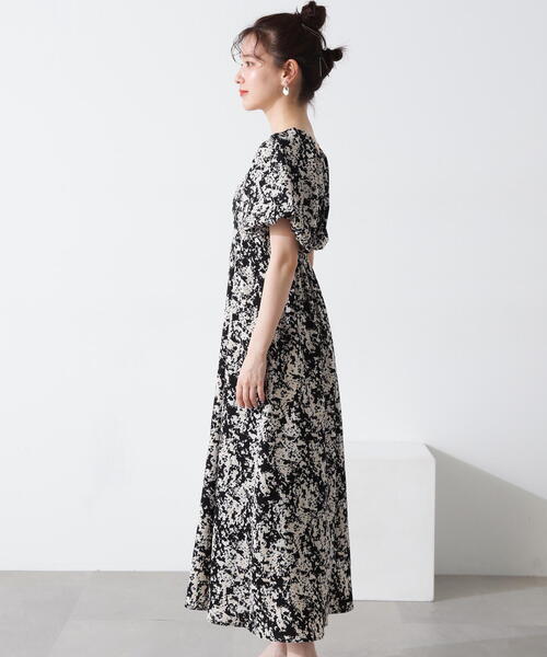 N.（N. Natural Beauty Basic）（エヌエヌナチュラルビューティーベーシック）の「◆スクエアネックバルーンプリントワンピース（ワンピース・レディース・グレー系その他/ブラック系その他・MEDIUM/SMALL）」の17枚目の写真