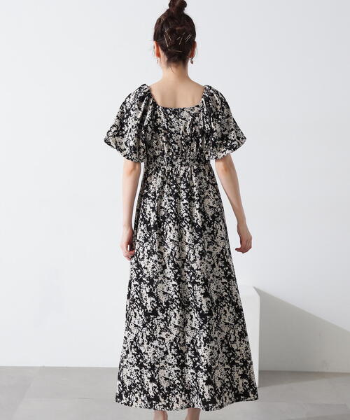 N.（N. Natural Beauty Basic）（エヌエヌナチュラルビューティーベーシック）の「◆スクエアネックバルーンプリントワンピース（ワンピース・レディース・グレー系その他/ブラック系その他・MEDIUM/SMALL）」の18枚目の写真