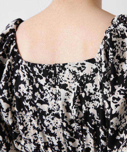 N.（N. Natural Beauty Basic）（エヌエヌナチュラルビューティーベーシック）の「◆スクエアネックバルーンプリントワンピース（ワンピース・レディース・グレー系その他/ブラック系その他・MEDIUM/SMALL）」の21枚目の写真