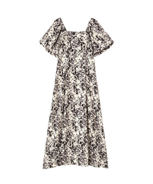 N.（N. Natural Beauty Basic）（エヌエヌナチュラルビューティーベーシック）の「◆スクエアネックバルーンプリントワンピース（ワンピース・レディース・グレー系その他/ブラック系その他・MEDIUM/SMALL）」の9枚目の写真