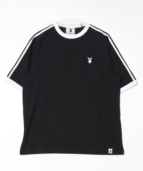PLAYBOY（プレイボーイ）の「【WEB限定】[PLAYBOY×SEQUENZ/プレイボーイ×シークエンズ] バックプリントラインTシャツ（Tシャツ/カットソー・レディース・ブラック/オートミール・M/L）」の22枚目の写真