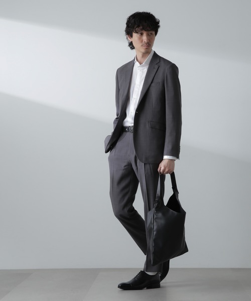 NANO universe（ナノユニバース）の「WEB限定/シンセティックレザーワンストラップショルダーバック（ショルダーバッグ・メンズ・グレー/ブラック・FREE）」の13枚目の写真