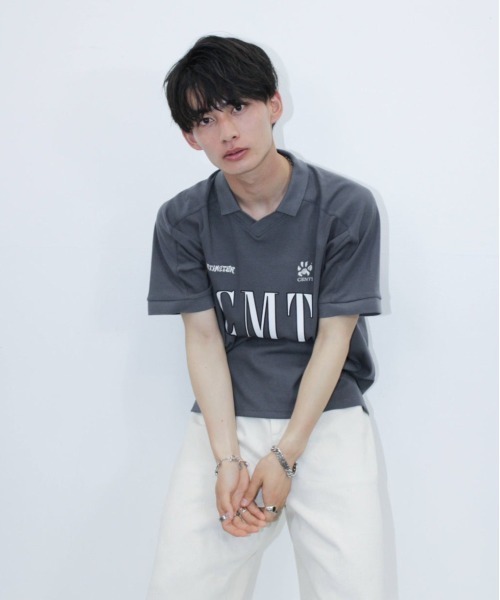 centimeter（センチメーター）の「CMT logo game shirt（シャツ/ブラウス・メンズ・ブラック/ライトブルー・X-LARGE/LARGE/MEDIUM）」の3枚目の写真