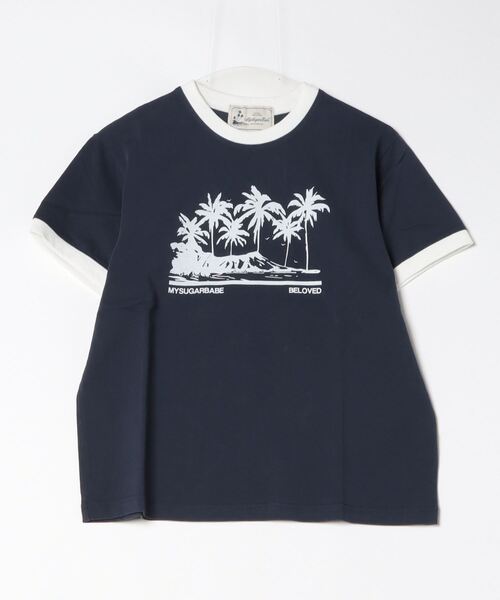 【セール】MSB palm tree print tee（Tシャツ/カットソー）｜My sugar Babe（マイシュガーベイブ）
