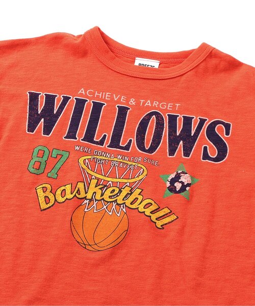 BREEZE(ブリーズ)の「【リンク・ユニセックス】5柄カレッジTシャツ_80~160cm展開_一部WEB限定サイズ(Tシャツ/カットソー・キッズ・チャコール/オレンジ/イエロー/オフホワイト/パープル・130/140/120/150/160/80/90/100/110)」の10枚目の写真