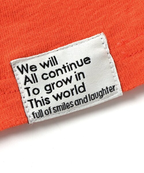 BREEZE(ブリーズ)の「【リンク・ユニセックス】5柄カレッジTシャツ_80~160cm展開_一部WEB限定サイズ(Tシャツ/カットソー・キッズ・チャコール/オレンジ/イエロー/オフホワイト/パープル・130/140/120/150/160/80/90/100/110)」の13枚目の写真