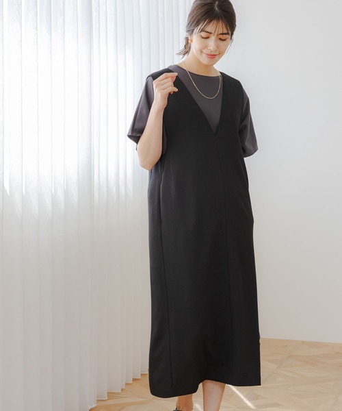 Elura(エルーラ)の「サラサラサマージャンスカ/991842(ワンピース・レディース・ダークネイビー/ホワイト/ブラック・MEDIUM/LARGE)」の2枚目の写真