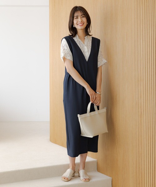 Elura(エルーラ)の「サラサラサマージャンスカ/991842(ワンピース・レディース・ダークネイビー/ホワイト/ブラック・MEDIUM/LARGE)」の6枚目の写真