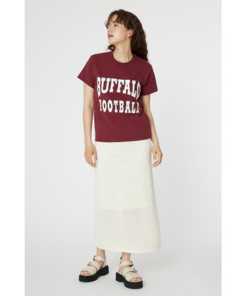 RODEO CROWNS WIDE BOWL(ロデオクラウンズワイドボウル)の「BUFFALO FOOTBALL Tシャツ(Tシャツ/カットソー・レディース・ライトベージュ/チャコールグレー/マジェンタ・FREE)」の21枚目の写真