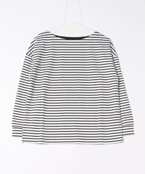 スーピマモクロディボートネックプルオーバー