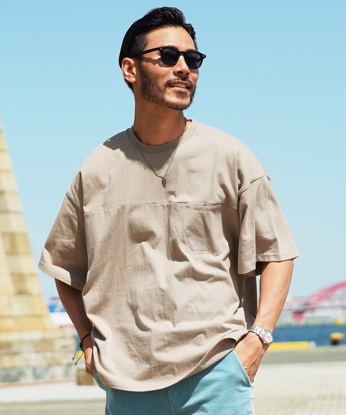 jiggys shop(ジギーズショップ)の「スイッチングポケット無地Tシャツ(Tシャツ/カットソー・メンズ・グレー系その他/ネイビー/ブラック/チャコールグレー/ホワイト・MEDIUM/LARGE/X-LARGE)」の4枚目の写真