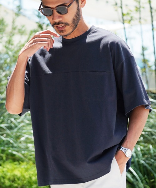 jiggys shop(ジギーズショップ)の「スイッチングポケット無地Tシャツ(Tシャツ/カットソー・メンズ・グレー系その他/ネイビー/ブラック/チャコールグレー/ホワイト・MEDIUM/LARGE/X-LARGE)」の5枚目の写真