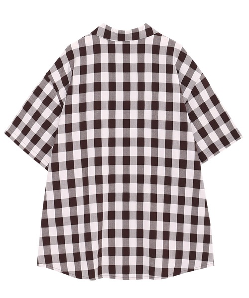 PUNYUS（プニュズ）の「ギンガムチェックオーバーシャツ（シャツ/ブラウス・レディース・ブラウン/グリーン/ピンク・3/4）」の18枚目の写真