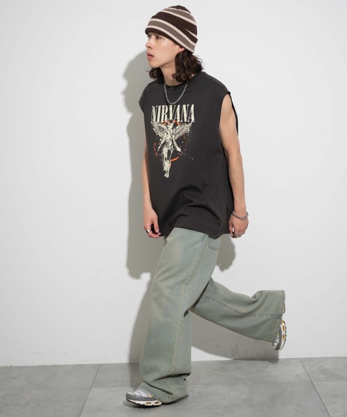 NIRVANA（ニルヴァーナ）の「WEGO/∴別注NIRVANAノースリーブ（タンクトップ・メンズ・その他1/その他2・MEDIUM/LARGE）」の5枚目の写真