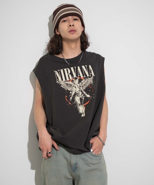 boohoo NIRVANA ニルヴァーナ ラインセンス タンクトップ 黒 boohoo NIRVANA ニルヴァーナ ラインセンス タンクトップ 黒