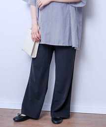 【LL~6L 大きいサイズ】【WEB/一部店舗限定】カットジョーゼットセミフレアパンツ