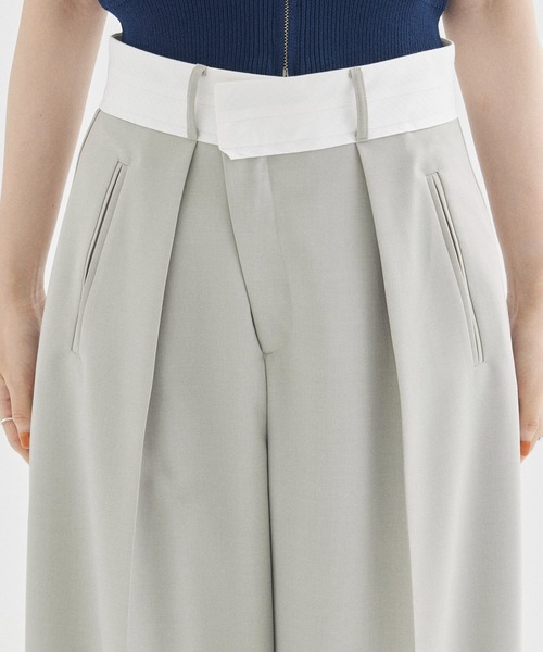 STUDIOUS（ステュディオス）の「【STUDIOUS/ステュディオス】アシンメトリックフロントトラウザーパンツ（スラックス・レディース・ピンク/グレー/ライトベージュ・1/2）」の15枚目の写真