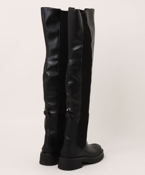 Desigual（デシグアル）の「LENA OTK厚底ニーハイブーツブラックPU（ブーツ・レディース・ブラック・40/39/37/36/38/41）」の2枚目の写真