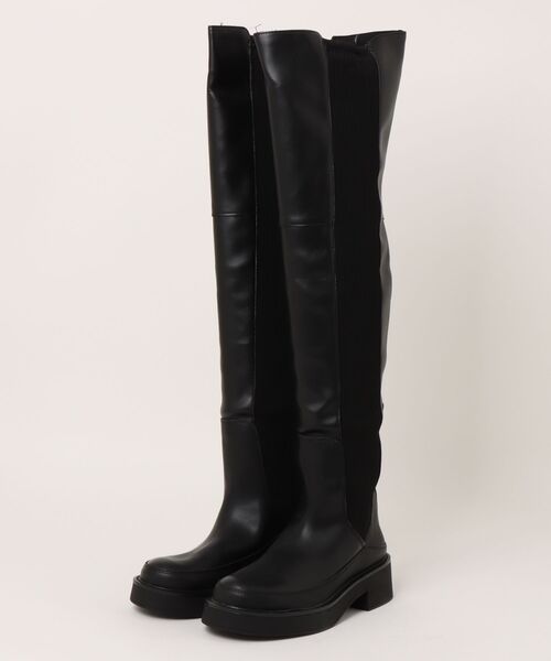 Desigual（デシグアル）の「LENA OTK厚底ニーハイブーツブラックPU（ブーツ・レディース・ブラック・40/39/37/36/38/41）」の8枚目の写真