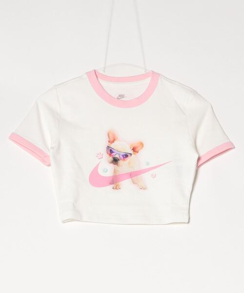 NIKE(ナイキ)の「NIKE AS W NSW TEE SLIM CRP GCEL / ナイキ ウィメンズ NSW スリム CRP GCEL S/S Tシャツ 【SP】(Tシャツ/カットソー・レディース・ピンク/ホワイト・L/M/S/XS)」の5枚目の写真