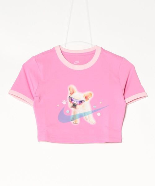 NIKE(ナイキ)の「NIKE AS W NSW TEE SLIM CRP GCEL / ナイキ ウィメンズ NSW スリム CRP GCEL S/S Tシャツ 【SP】(Tシャツ/カットソー・レディース・ピンク/ホワイト・L/M/S/XS)」の10枚目の写真