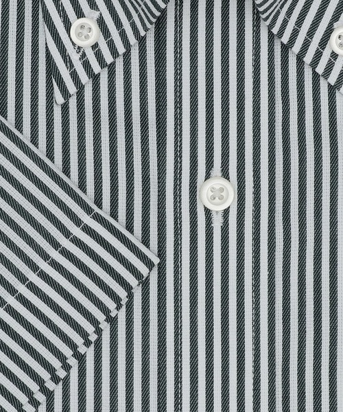 TOKYO SHIRTS（トウキョウシャツ）の「超形態安定ノーアイロン ボタンダウン 半袖ビジネスワイシャツ（ビジネスシャツ・メンズ・グリーン・首回り43cm/首回り41cm/首回り42cm/首回り37cm/首回り39cm）」の4枚目の写真