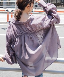 tiptop | バックギャザーシアーBIGシャツ(シャツ/ブラウス)