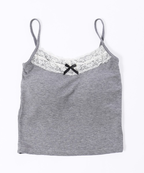 PHILLY(フィリー)の「【PHILLY】リボンデザインカップインキャミソール(キャミソール・レディース・ブラック/グレー・FREE)」の3枚目の写真