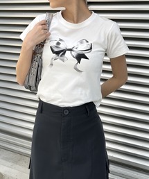 プリントリボンTシャツ