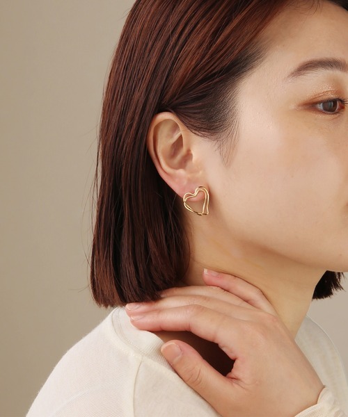 moichou（モイシュ）の「[moichou]ダブルオープンハートピアス（ピアス（両耳用）・レディース・ゴールド/シルバー・ONE SIZE）」の3枚目の写真