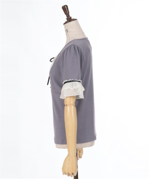 axes femme（アクシーズファム）の「ブロッキングカットソー（Tシャツ/カットソー・レディース・ピンク/グレー/ブラック・FREE）」の14枚目の写真