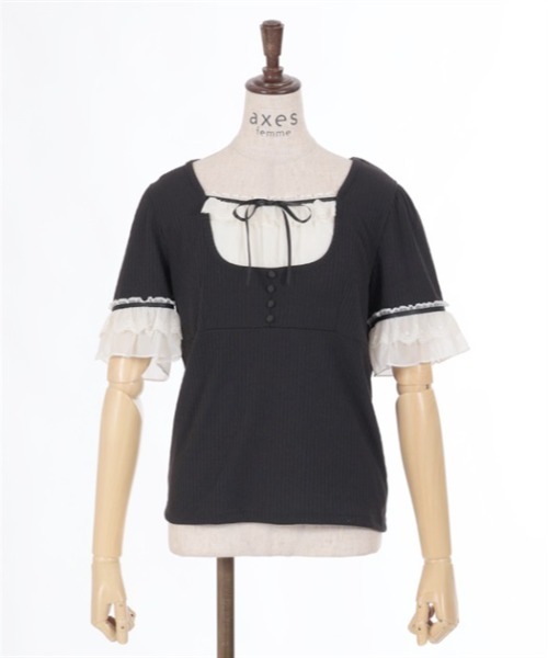 axes femme（アクシーズファム）の「ブロッキングカットソー（Tシャツ/カットソー・レディース・ピンク/グレー/ブラック・FREE）」の21枚目の写真