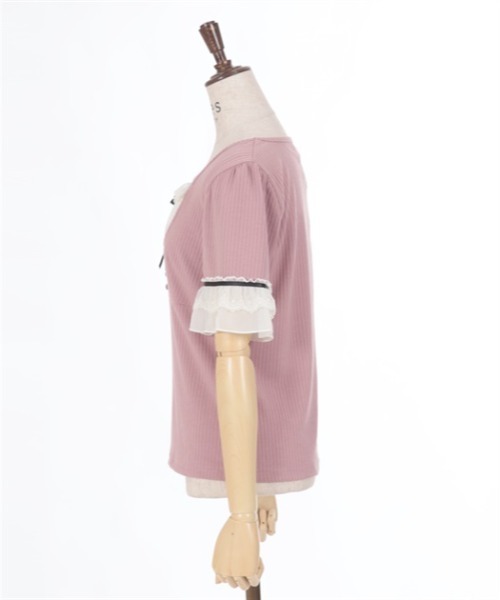 axes femme（アクシーズファム）の「ブロッキングカットソー（T