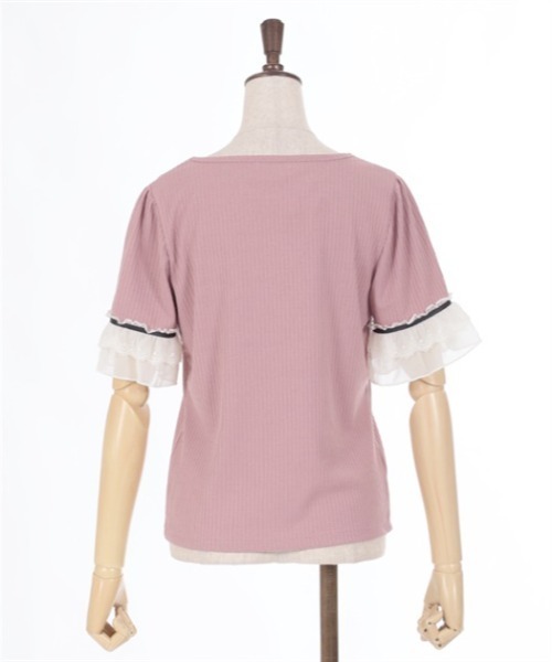 axes femme（アクシーズファム）の「ブロッキングカットソー（Tシャツ/カットソー・レディース・ピンク/グレー/ブラック・FREE）」の7枚目の写真