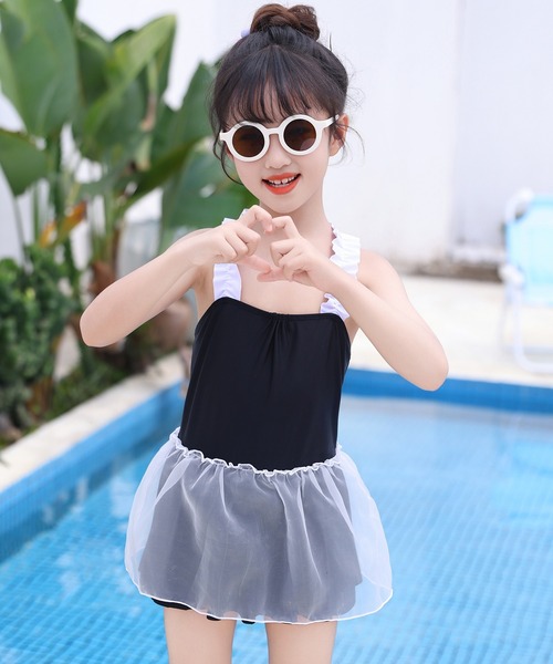 TeddyShop（テディショップ）の「キッズ水着 フリルバッククロス