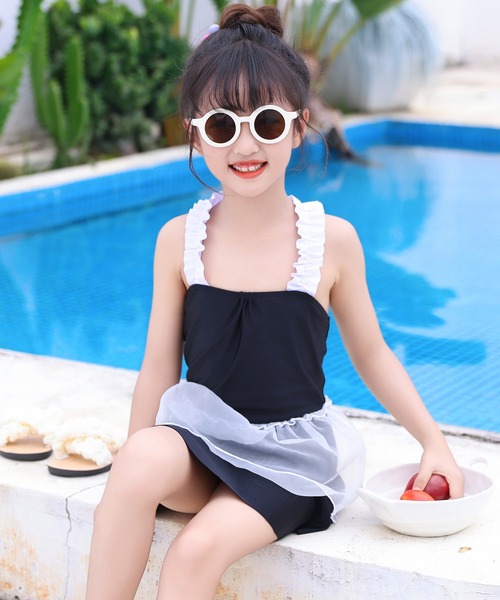 TeddyShop（テディショップ）の「キッズ水着 フリルバッククロス