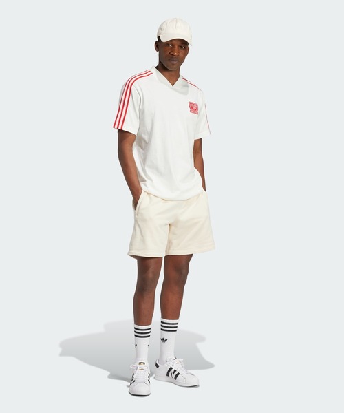 [ADIDAS] Tシャツ グラフィック ボーイフレンド ホワイト アディダス アディカラー トレフォイル ボクシーTシャツ