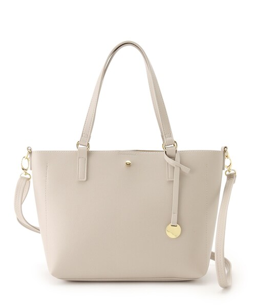 SHOO・LA・RUE（シューラルー）の「◆【軽量／2WAY】前後ポケットトートバッグ（トートバッグ・レディース・グレー/ブラック/ベージュ系4・00）」の3枚目の写真