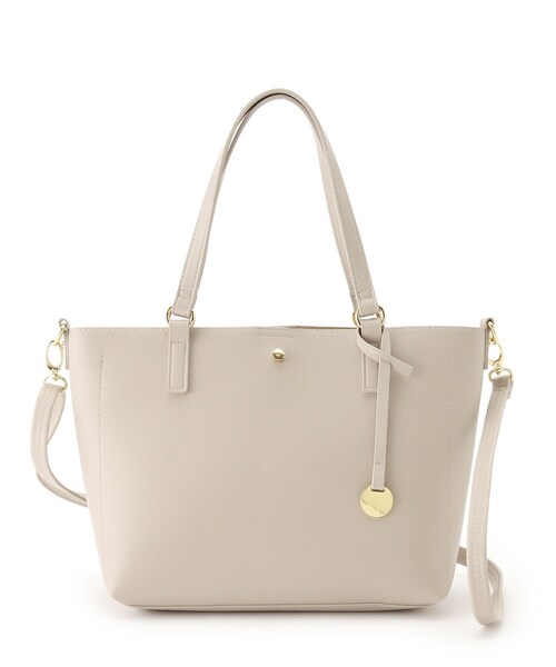 SHOO・LA・RUE（シューラルー）の「◆【軽量／2WAY】前後ポケットトートバッグ（トートバッグ・レディース・グレー/ブラック/ベージュ系4・00）」の5枚目の写真