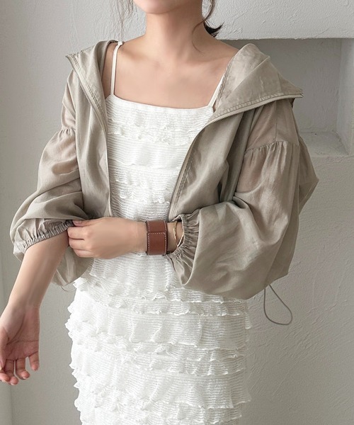 apres jour(アプレジュール)の「【apres jour mimi】WZIPシアーパーカー【ZOZOTOWN限定アイテム】(パーカー・レディース・ミント/ブラック/グレイッシュベージュ/アイボリー・X-LARGE/フリー)」の3枚目の写真