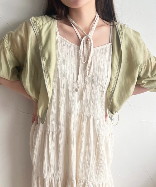 apres jour(アプレジュール)の「【apres jour mimi】WZIPシアーパーカー【ZOZOTOWN限定アイテム】(パーカー・レディース・ミント/ブラック/グレイッシュベージュ/アイボリー・X-LARGE/フリー)」の4枚目の写真