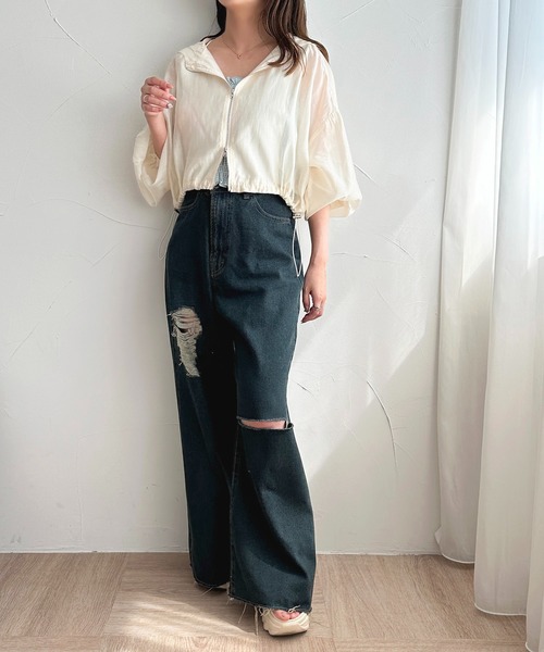 apres jour(アプレジュール)の「【apres jour mimi】WZIPシアーパーカー【ZOZOTOWN限定アイテム】(パーカー・レディース・ミント/ブラック/グレイッシュベージュ/アイボリー・X-LARGE/フリー)」の13枚目の写真