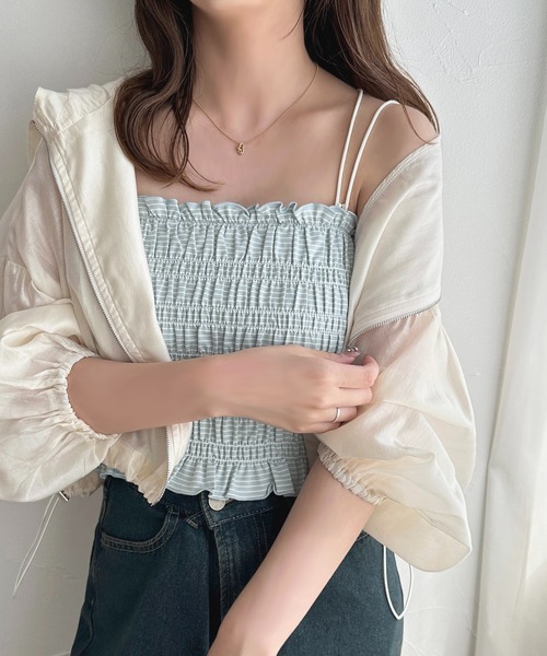 apres jour(アプレジュール)の「【apres jour mimi】WZIPシアーパーカー【ZOZOTOWN限定アイテム】(パーカー・レディース・ミント/ブラック/グレイッシュベージュ/アイボリー・X-LARGE/フリー)」の12枚目の写真