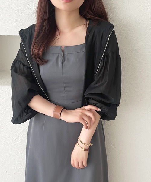 apres jour(アプレジュール)の「【apres jour mimi】WZIPシアーパーカー【ZOZOTOWN限定アイテム】(パーカー・レディース・ミント/ブラック/グレイッシュベージュ/アイボリー・X-LARGE/フリー)」の9枚目の写真
